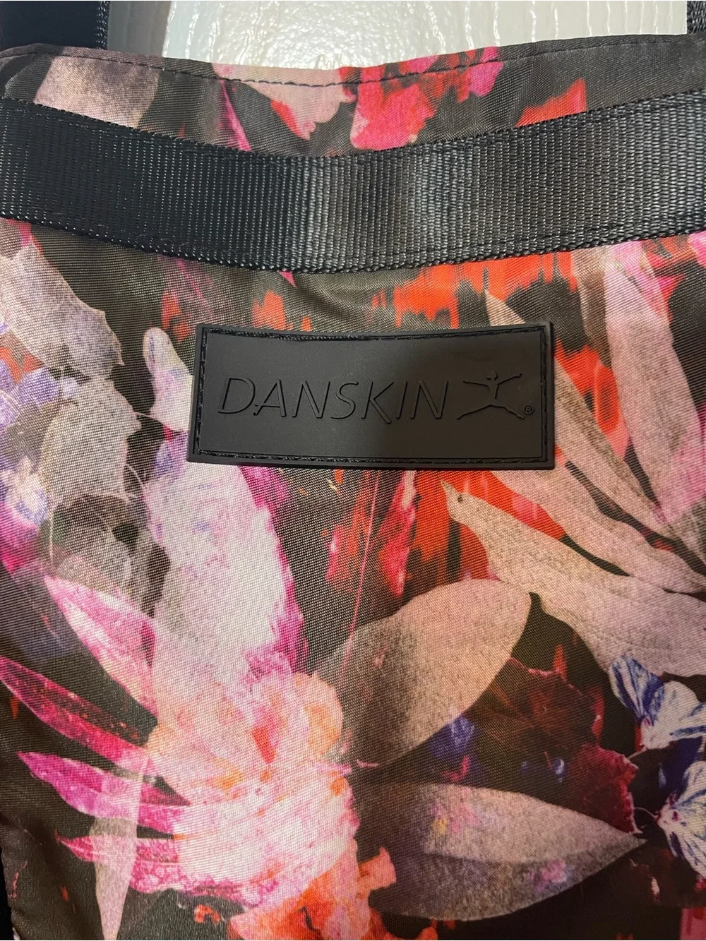 Danskin Pink and Black Floral Tote
